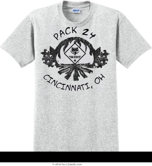 PACK 24 CINCINNATI, OH T-shirt Design 