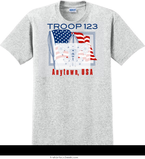 TROOP 123 A n y t o w n,  U S A T-shirt Design 