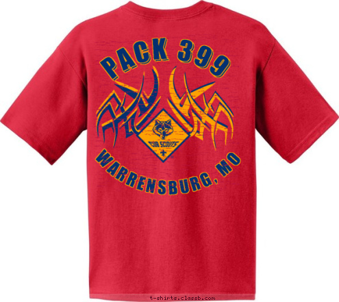 PACK 399 PACK 399 PACK 399 WARRENSBURG, MO T-shirt Design 