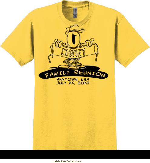 CRONEY OAKLAND, CA
JULY 24, 2012 FAMILY REUNION T-shirt Design SP150