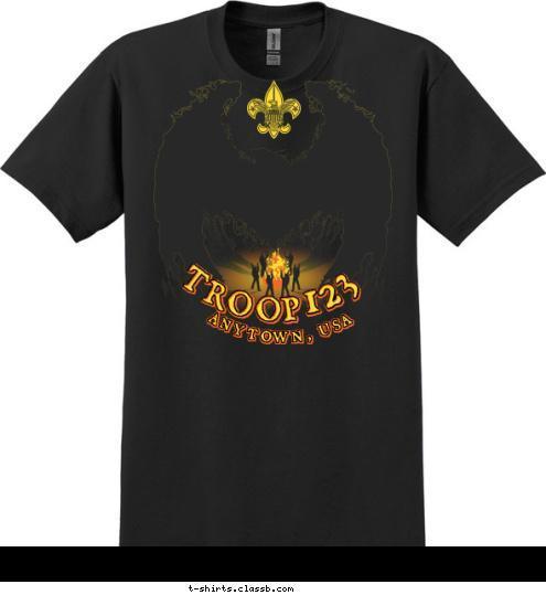 ANYTOWN, USA 123 TROOP T-shirt Design 