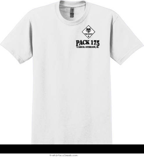 CAROL STREAM, IL PACK 175 T-shirt Design 