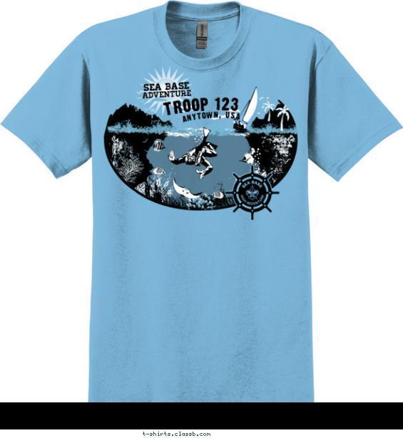 Scuba Diver in Reef T-shirt Design