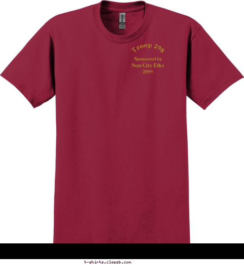 2559 Sun City Elks  Sun City, AZ Sponsored by
 Troop 298 Boy Scouts of America Troop 298 T-shirt Design 