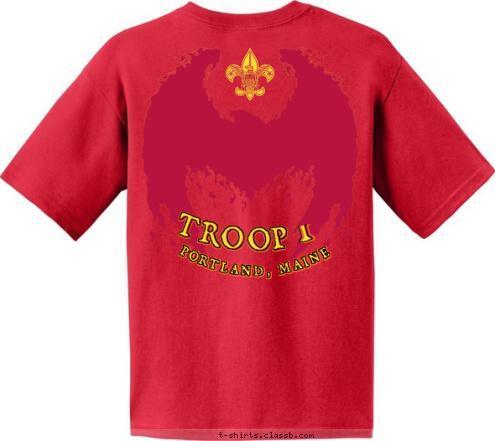 New Text 1 1 1 1 TROOP PORTLAND, MAINE 1 TROOP  T-shirt Design 