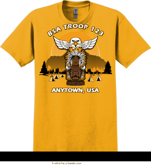 New Text New Text ANYTOWN, USA BSA TROOP 123 T-shirt Design SP4581