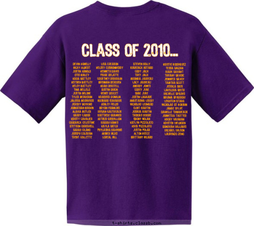 Class of 2010... Kirstie Rodriguez
Tessa Saizan
Mark Savant
Tiffany Savoie
Jennifer Savoy
Tabitha Scott
Jessica Sims
Lakeldra Smith
Michelle Sparks
Briana Sparrow
Leighton Stagg
Nicholas St Romain
Janae Sylve
Danielle Thibodeaux
Johnetra Trotter
Khory Vaughan
Kristen Welborn
Donovan Williams
Michael Wilson
Laurenzo Zeno Steven Holly
Marerick Hotard
Cody Jack
Trey Jack
Amanda Jarreau
Lacy Jarreau
Andrdy Jones
Corey Juge
Shae Juge
Justin Lagarde
Anastashia Lemay
Nicholas Leonard
CLint Martin
Joshua Martin
Thomas Moore
Ebony Nolan
Katlyn Pizzolato
Krisi Pizzolato
Justin Polar
Alton Reece
Brittany Ricard Lisa Creason
Kelsey Cushionberry
Kenneth Davis
Paige Delatte
Courtney Demoulin
Brennan Derouen
Adam Disotell
Dustin Dixon
Renee Doucet
Kraemer Dunklin
Rashard Edwards
Ashley Fields
Bryan Francois
Megan Gautreaux
Matthew Granger
Arthur Gremillion
Marah Hanks
Kayla Hatch
Phylashia Hawkins
Amber Hicks
Loreal Hill Devin Agnelly
Ricky Albert
Justin Arnold
Otis Bailey
Kara Battley
Keithen Battley
Kelsy Battley
Tina Bellelo
Justin Belone
Tyler Bergeron
Jalissa Bourgeios
Jeremy Boykins
Johnathan Brown
Alakia Butler
Harry Cador
Kristy Cavalier
Chadwick Celestine
Stetson Chriswell
Sarah Cilano
Joseph Coleman
Trent Collette SENIOR STATUS WILDCATS Blue Springs H.S T-shirt Design 