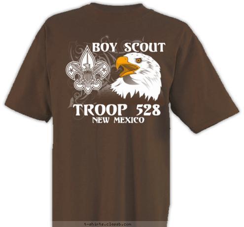 New Text BOY SCOUT NEW MEXICO TROOP 528 T-shirt Design 