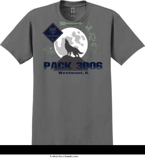 PACK 3006 Westmont, IL T-shirt Design 