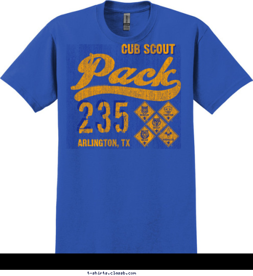 235 ARLINGTON, TX CUB SCOUT T-shirt Design 