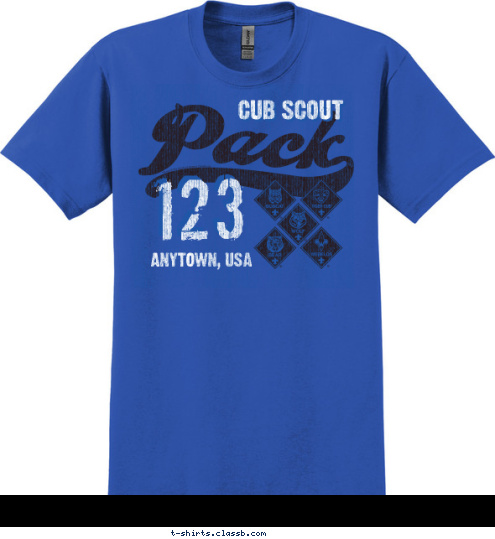 123 ANYTOWN, USA CUB SCOUT T-shirt Design 