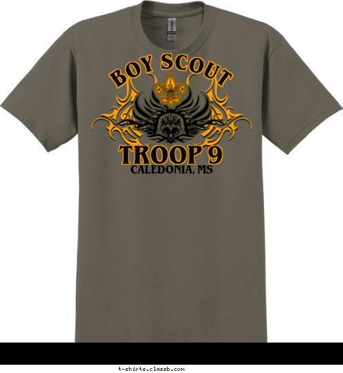 CALEDONIA, MS TROOP 9 BOY SCOUT T-shirt Design 