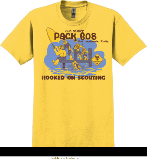 Pack 608 Hooked on scouting Pack 608 First Presbyterian Church
of Fort Lauderdale  Fort Lauderdale, Florida DO YOUR BEST CUB SCOUT T-shirt Design 