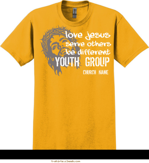 Your text here! CHURCH NAME YOUTH GROUP T-shirt Design SP4589