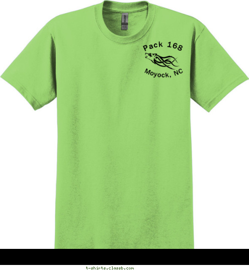 Your text here!  Fun!!! Friendship Hiking Fishing Camping Moyock, NC Pack 168 T-shirt Design 