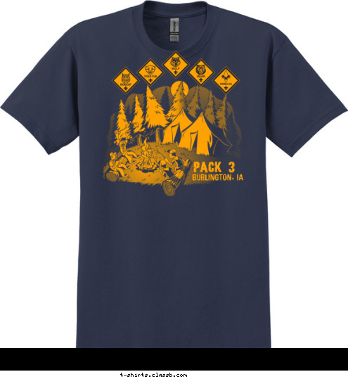 Oldest Pack in Iowa

St. John's Catholic Church

Est. ??? 

A
Scout is Reverant PACK 3 Burlington, IA T-shirt Design 