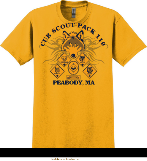 CUB SCOUT PACK 119 CUB SCOUT PACK 119 PEABODY, MA T-shirt Design 