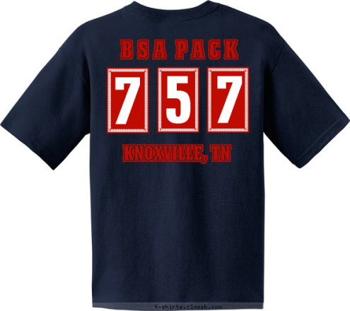 KNOXVILLE, TN B S A  P A C K 7 5
 7
 T-shirt Design 