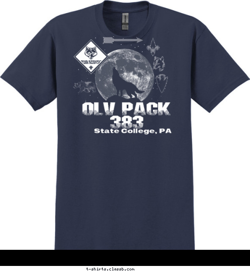OLV PACK 383 State College, PA T-shirt Design 