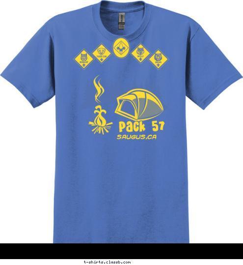 SAUGUS,CA Pack 57 T-shirt Design 