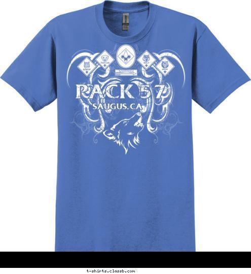 SAUGUS, CA PACK 57 T-shirt Design 