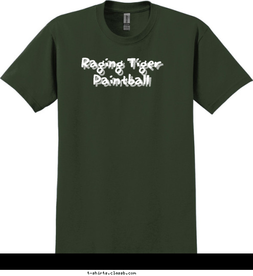 Raging Tiger Paintball T-shirt Design 