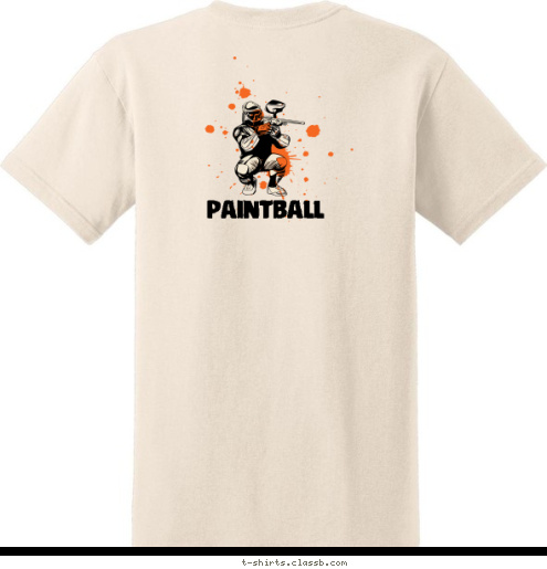 ANYTOWN, USA 111-222-3333 New Text PAINTBALL RAGING TIGER T-shirt Design 