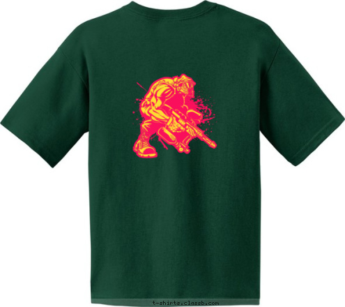 RAGING TIGER PAINTBALL T-shirt Design 