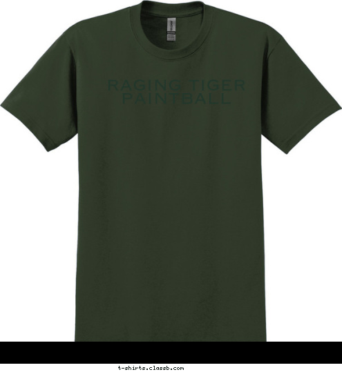 RAGING TIGER PAINTBALL T-shirt Design 