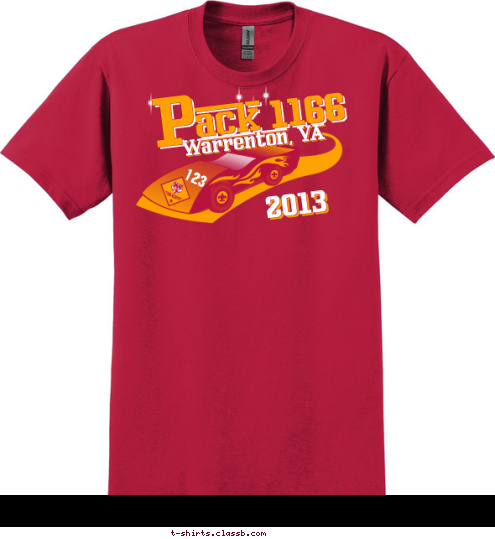 P ack 1166 123 Warrenton, VA 2013 T-shirt Design 