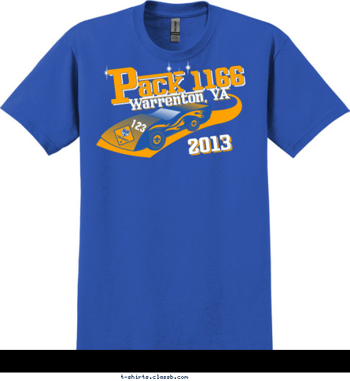 P ack 1166 123 Warrenton, VA 2013 T-shirt Design 