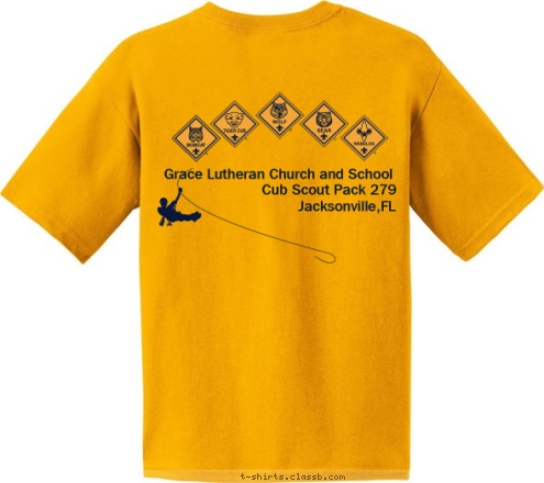 Jacksonville,FL Cub Scout Pack 279 Grace Lutheran Church and School Pack 279 Jacksonville, Florida Cub Scout Pack 279 T-shirt Design 