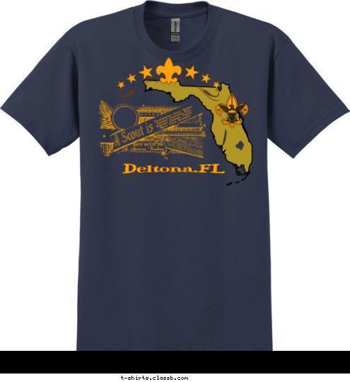 Your text here! Deltona,FL Den 7 Pack 340 T-shirt Design 