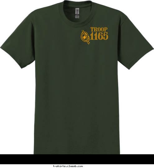 TROOP BOY SCOUTS OF AMERICA 1165 Los Angeles, CA 1165 TROOP T-shirt Design 