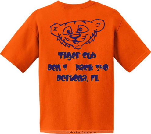 Your text here! Deltona, FL Den 7    Pack 340 Tiger Cub T-shirt Design 