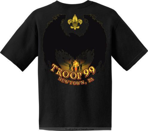 99 NEWTOWN, PA TROOP 99 TROOP T-shirt Design 