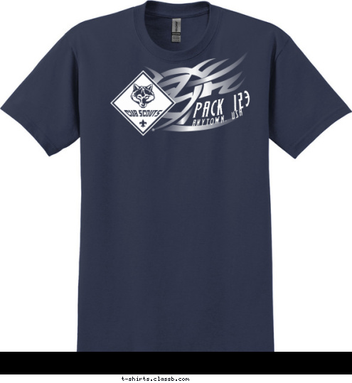PACK 123 ANYTOWN, USA T-shirt Design 