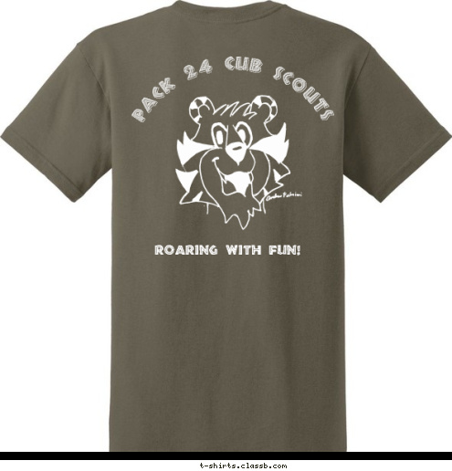 Cub Scouts Pack 24 Chatham, New Jersey ROARING WITH FUN! Pack 24 Cub Scouts  T-shirt Design 