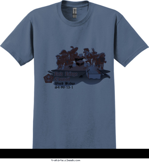 Red Ridge  Council Wood Badge S4-86-13-1 T-shirt Design 