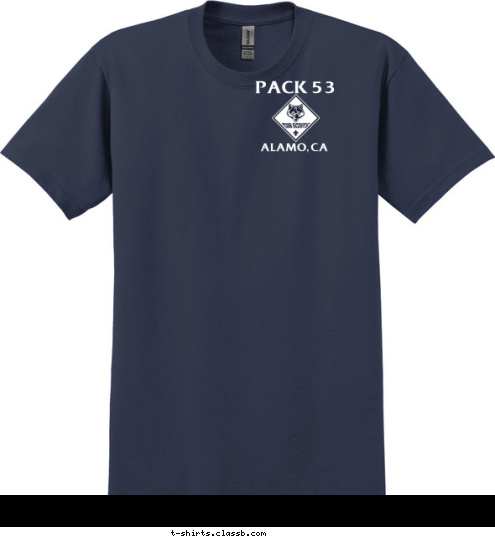 ALAMO, CA PACK 53 LAW OF THE PACK ALAMO, CA PACK 53 T-shirt Design 