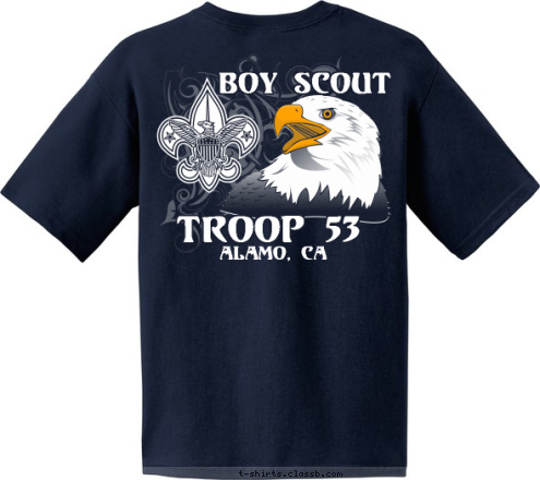 BOY SCOUT ALAMO, CA ALAMO, CA TROOP 53 PACK 53 T-shirt Design 