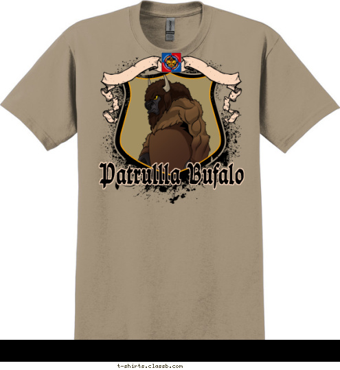 Patrullla Bufalo -11-1 C1-250 Patrol YELL! T-shirt Design 