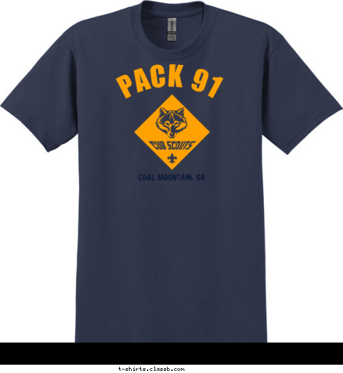 PACK 211 PACK 91 COAL MOUNTAIN, GA T-shirt Design 