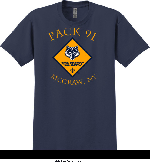 PACK 91 McGRAW, NY T-shirt Design 