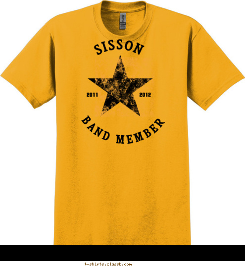 SISSON BAND MEMBER 2011 2012 T-shirt Design 