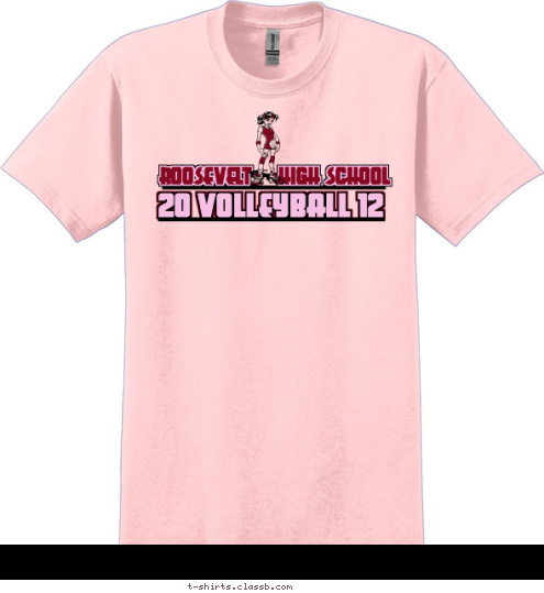 ROOSEVELT      HIGH SCHOOL 2o VOLLEYBALL 12 T-shirt Design SP1258