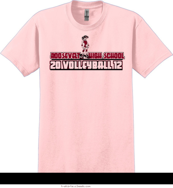 Girls Play Volleyball Too T-shirt Design