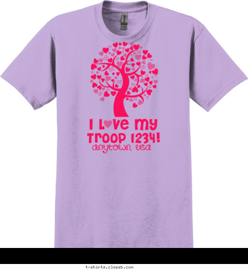 Troop 1234! anytown, usa T-shirt Design SP4638
