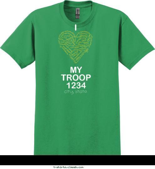 I MY
TROOP
1234 city, state
 T-shirt Design SP4639