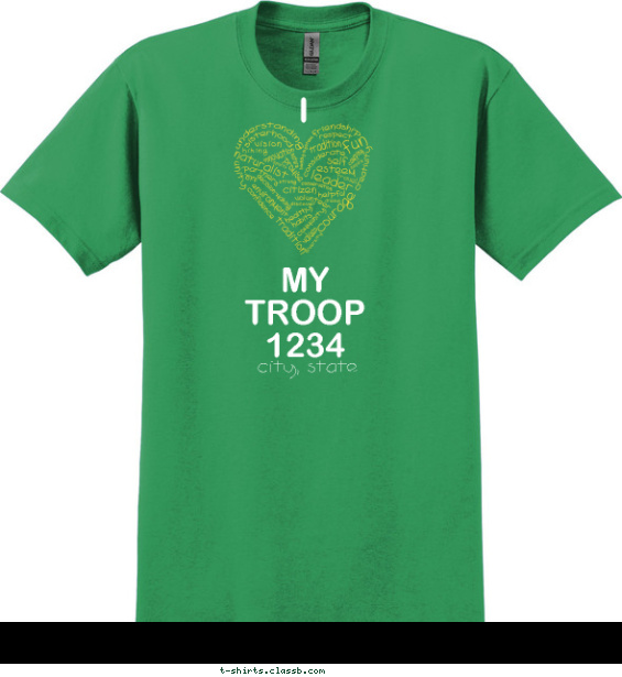 I Love My Troop T-shirt Design